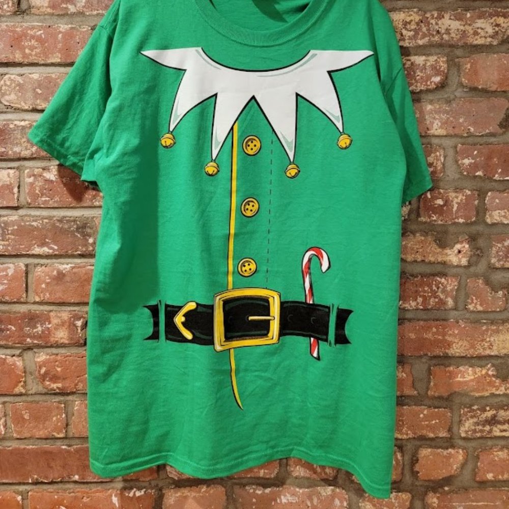 Christmas Shirt - Green Santa's Elf